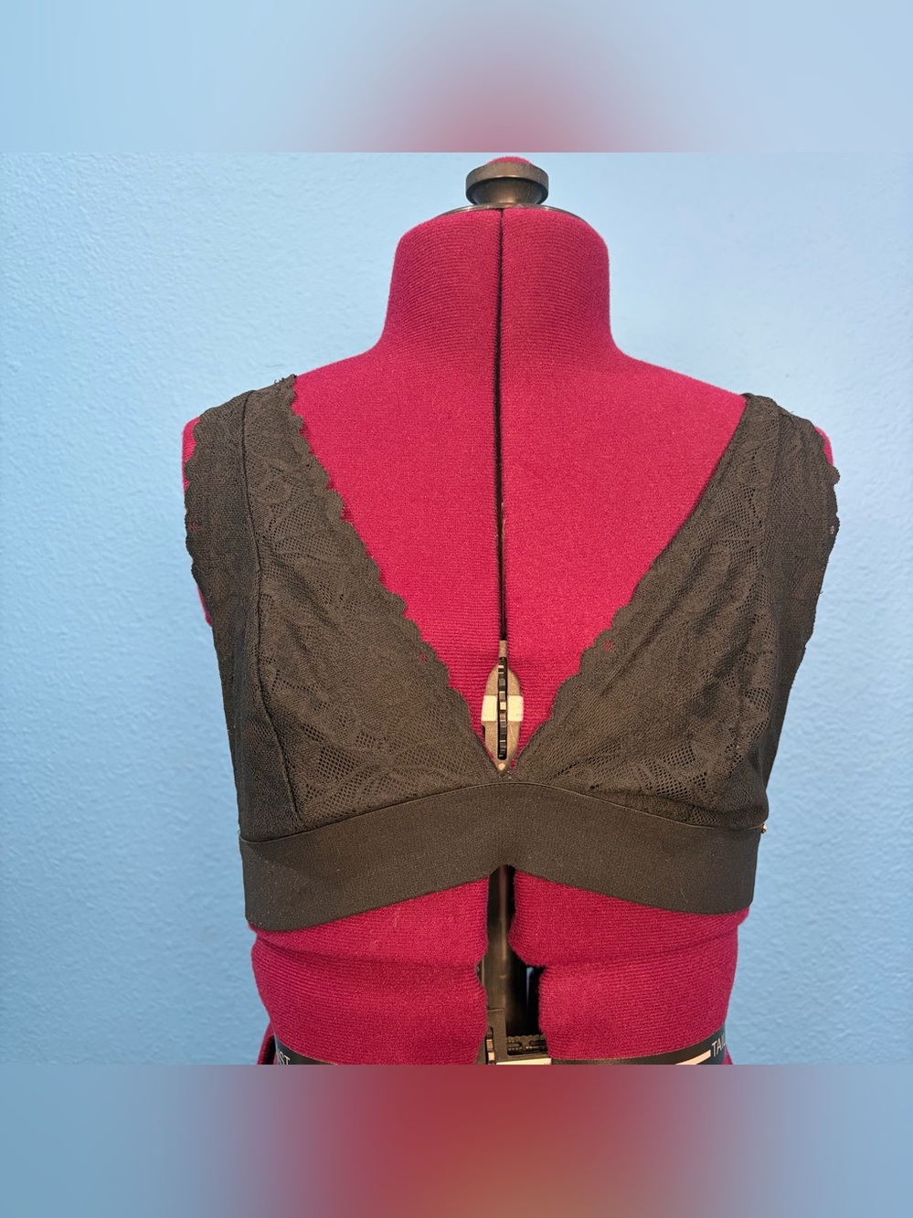 Victoria's Secret Pink Black Lace Bralette Crisscross Harness Back Women Medium